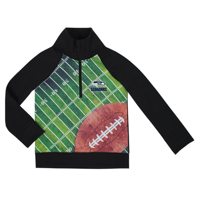 Seattle Seahawks Boys 1/4 Zip Jacket-Gerber Childrenswear Wholesale