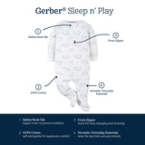 3-Pack Baby Boys Safari Sleep 'N Plays-Gerber Childrenswear Wholesale