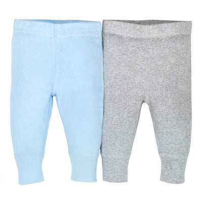 2-Pack Organic Boys Blue & Grey Active Pant-Gerber Childrenswear Wholesale