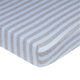 1-Pack Boys Blue & Grey Stripe Organic Crib Sheet-Gerber Childrenswear Wholesale