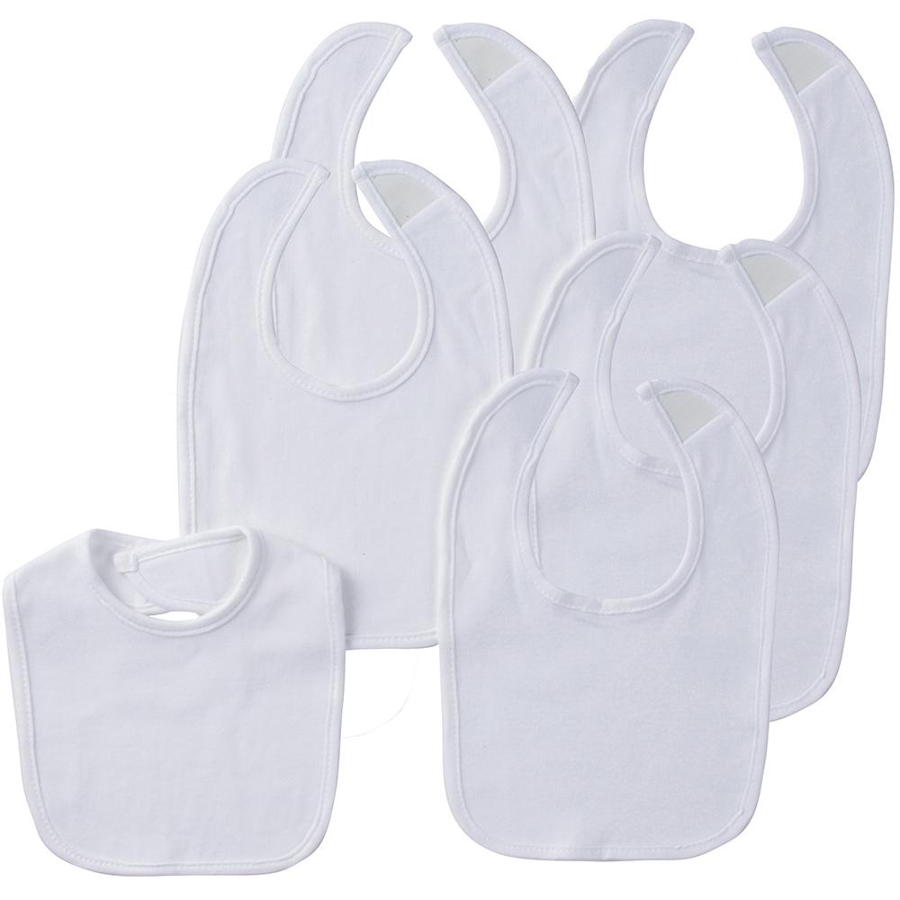 6-Pack White Dribbler Bibs-Gerber Childrenswear Wholesale