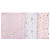3-Pack Baby Girls Castle Burp Cloths-Gerber Childrenswear Wholesale