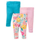 3-Pack Baby Girls Pink, Blue, & Floral Pants-Gerber Childrenswear Wholesale