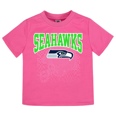 Seattle Seahawks Toddler Girls Short Sleeve Tee Shirt-Gerber Childrenswear Wholesale