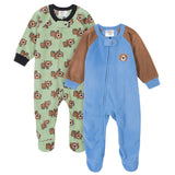 2-Pack Baby Boys Bear Blanket Sleepers-Gerber Childrenswear Wholesale