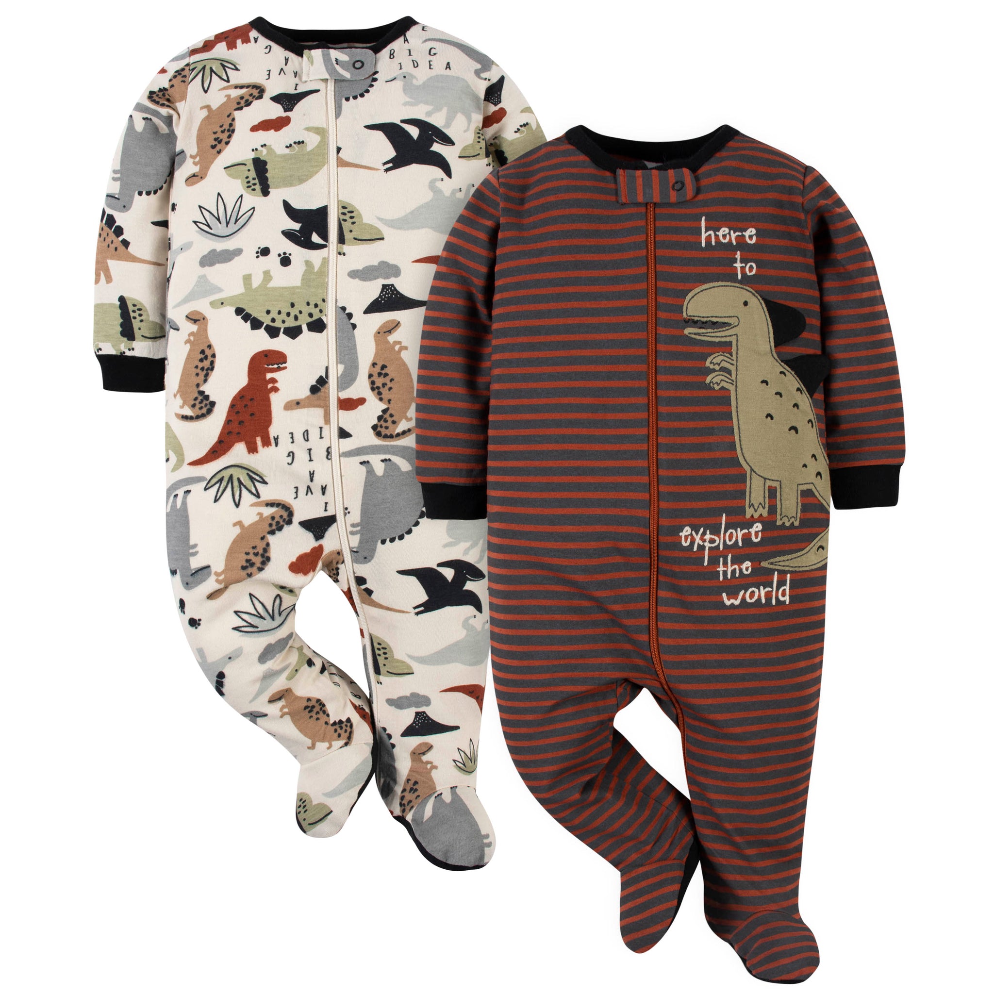 2-Pack Baby Boys Dino Sleep 'N Plays-Gerber Childrenswear Wholesale