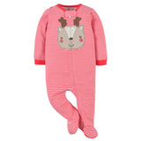 2-Piece Baby Reindeer Face Sleep 'N Play & Hat-Gerber Childrenswear Wholesale