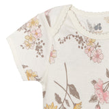 3-Pack Baby Girls Vintage Floral Short Sleeve Bodysuits-Gerber Childrenswear Wholesale