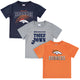 3-Pack Boys Broncos Short Sleeve Tees-Gerber Childrenswear Wholesale
