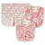 3-Piece Organic Baby Girls Floral Bunny Bibs & Burps Set-Gerber Childrenswear Wholesale