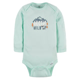 3-Pack Baby Boys Fox Long Sleeve Onesies® Bodysuits-Gerber Childrenswear Wholesale