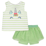 2-Piece Girls Unicorn Shorts Set-Gerber Childrenswear Wholesale