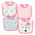 4-Pack Baby Girls Fox Dribbler Bibs-Gerber Childrenswear Wholesale