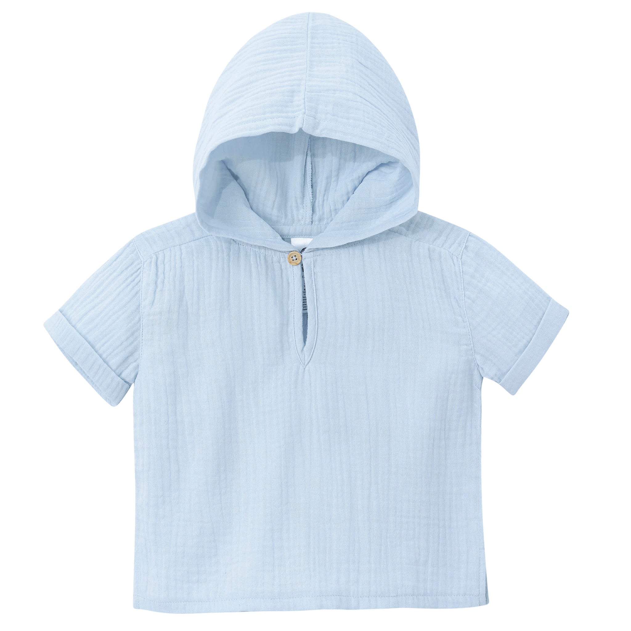 Infant & Toddler Blue Gauze Hoodie-Gerber Childrenswear Wholesale