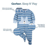 2-Pack Baby Girls Bear Sleep 'N Plays-Gerber Childrenswear Wholesale