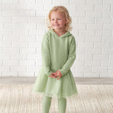 Infant & Toddler Girls Green Sweater Dress With Tulle Skirt-Gerber Childrenswear Wholesale