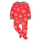 2-Pack Baby & Toddler Neutral Snowflakes & Bears Fleece Pajamas-Gerber Childrenswear Wholesale