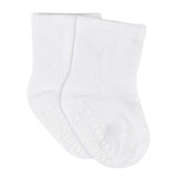 8-Pack Baby & Toddler White Wiggle-Proof™ Jersey Crew Socks-Gerber Childrenswear Wholesale