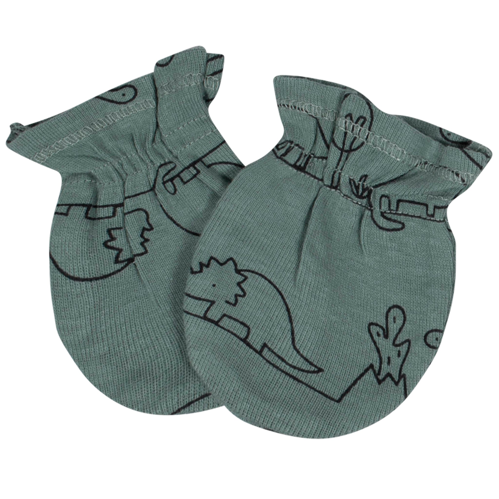 4-Pack Baby Boys Dinosaur No Scratch Mittens-Gerber Childrenswear Wholesale