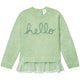 Infant & Toddler Girls Green Sweater With Tulle Trim-Gerber Childrenswear Wholesale