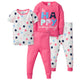 4-Piece Toddler Girls Be Happy Cotton Pajamas-Gerber Childrenswear Wholesale