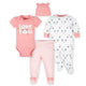 4-Piece Baby Girls Bear Take-Me-Home Set-Gerber Childrenswear Wholesale