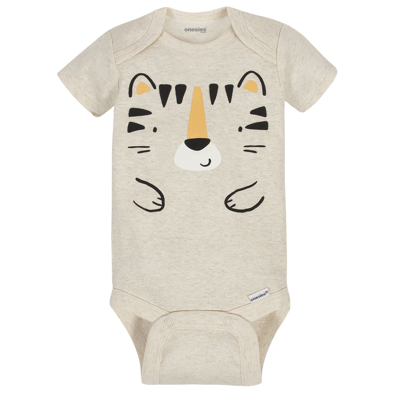8-Pack Baby Boys Tiger Short Sleeve Onesies Bodysuits-Gerber Childrenswear Wholesale