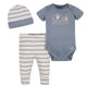 3-Piece Organic Baby Boys Jungle Outfit-Gerber Childrenswear Wholesale