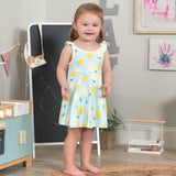 3-Piece Baby & Toddler Girls Little Lemon Dress, Diaper Cover & Reversible Sun Hat Set-Gerber Childrenswear Wholesale