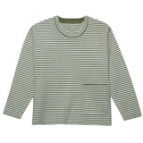 Infant & Toddler Boys Green Striped Sweater With Pocket-Gerber Childrenswear Wholesale