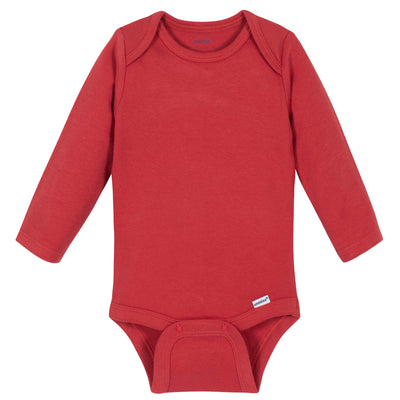 Premium Long Sleeve Onesies® Bodysuit in Red-Gerber Childrenswear Wholesale
