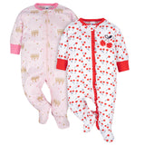 2-Pack Baby Girls Cherries and Princess Sleep 'N Plays-Gerber Childrenswear Wholesale