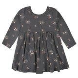 2-Pack Infant & Toddler Girls Mustard Floral Long Sleeve Dresses-Gerber Childrenswear Wholesale