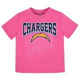 Los Angeles Chargers Toddler Girls Short Sleeve Tee Shirt-Gerber Childrenswear Wholesale