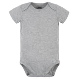 5-Pack Heather Grey Premium Short Sleeve Onesies® Bodysuits-Gerber Childrenswear Wholesale