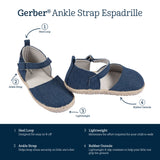 Infant & Toddler Girls Denim Espadrille Sandal-Gerber Childrenswear Wholesale