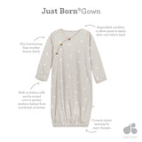 Baby Neutral Natural Leaves Gown-Gerber Childrenswear Wholesale