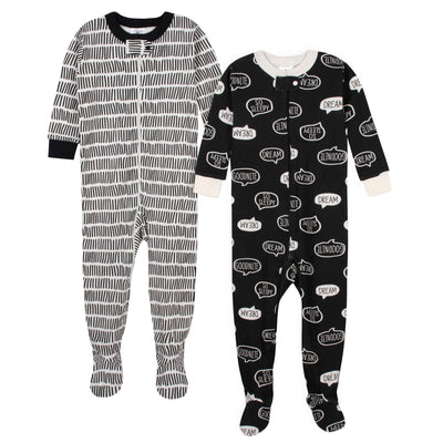 2-Pack Organic Baby Boys Sleepy Snug Fit Footed Pajamas-Gerber Childrenswear Wholesale