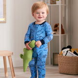 2-Pack Boys Dino Snug Fit Footed Cotton Pajamas-Gerber Childrenswear Wholesale