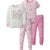 4-Piece Girls Castle Snug Fit Cotton Pajamas-Gerber Childrenswear Wholesale