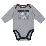 2-Pack Chicago Bears Long Sleeve Bodysuits-Gerber Childrenswear Wholesale