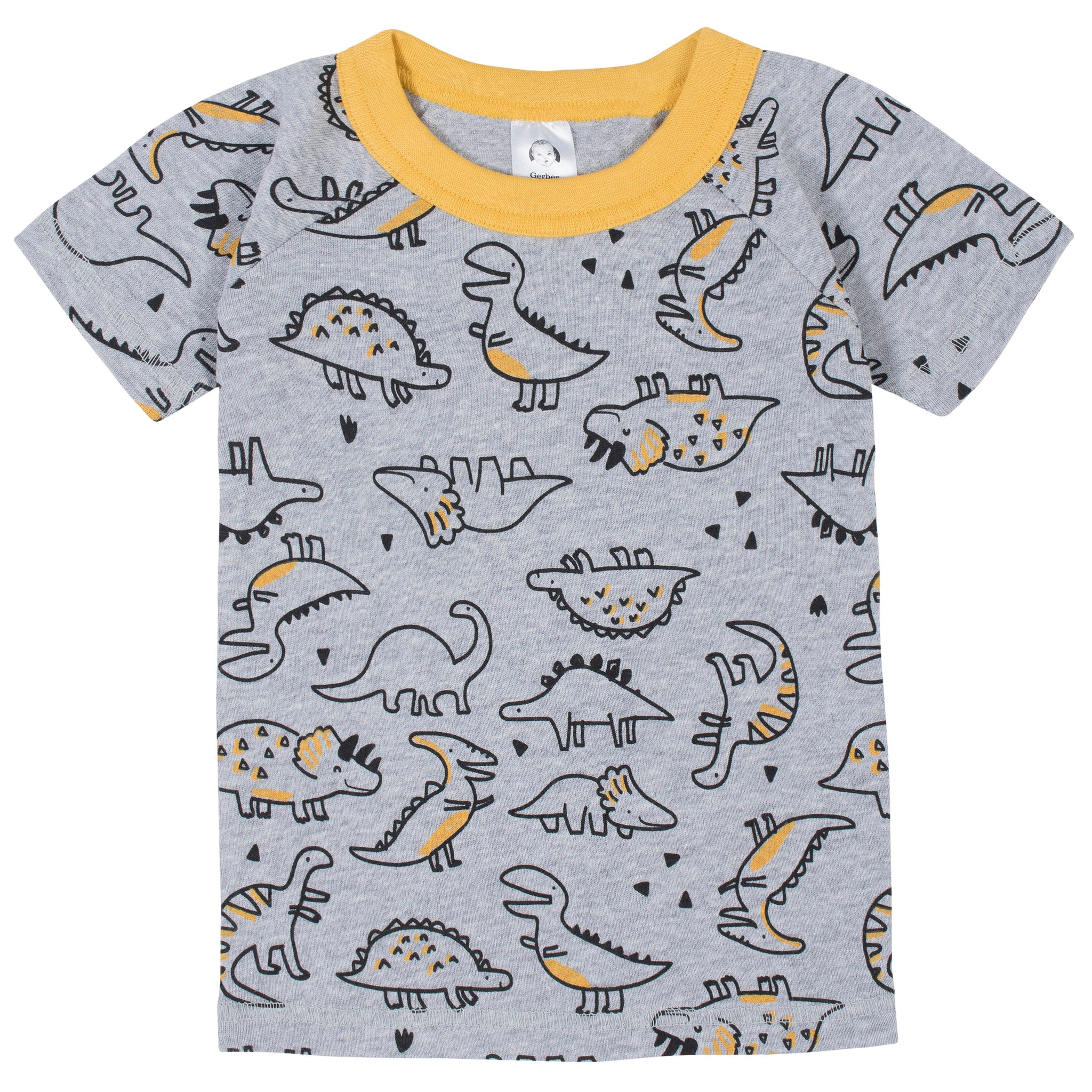 4-Piece Boys Dino Snug Fit Cotton Pajamas-Gerber Childrenswear Wholesale