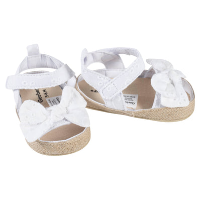Baby White Eyelet Espadrille Sandal-Gerber Childrenswear Wholesale