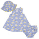 3-Piece Girls Daisies Dress, Diaper Cover, and Hat Set-Gerber Childrenswear Wholesale