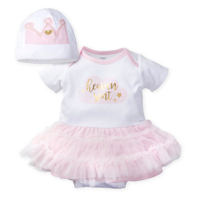 2-Piece Baby Girls Castle Skirted Onesie and Cap Set-Gerber Childrenswear Wholesale