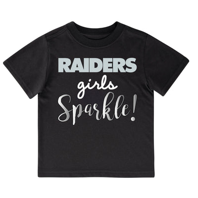 Las Vegas Raiders Toddler Girls' Short Sleeve Tee-Gerber Childrenswear Wholesale