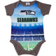 Seattle Seahawks Toddler Boys Short Sleeve Bodysuit-Gerber Childrenswear Wholesale