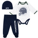 3-Piece Baby Boys Seahawks Bodysuit, Pant, and Cap Set-Gerber Childrenswear Wholesale