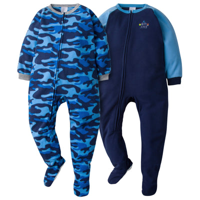 2-Pack Toddler Boys Camo Blanket Sleepers-Gerber Childrenswear Wholesale