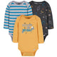 3-Pack Baby Boys Big Journeys Ahead Long Sleeve Onesies® Bodysuits-Gerber Childrenswear Wholesale